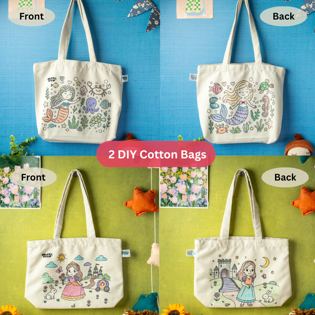 DIY Doodle Bag (Set of 2)– Princess & Mermaid Themes