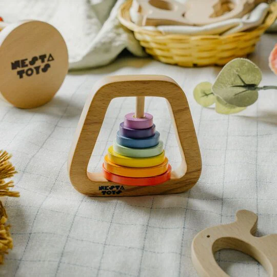 Wooden Rainbow Rattle - Image 2