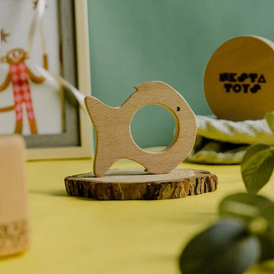 Wooden Fish Teether Toy (Beech Wood)